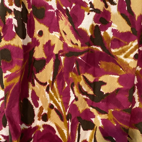 Kate Hill Woman 2X Linen tank bold pattern artsy - Picture 5 of 5